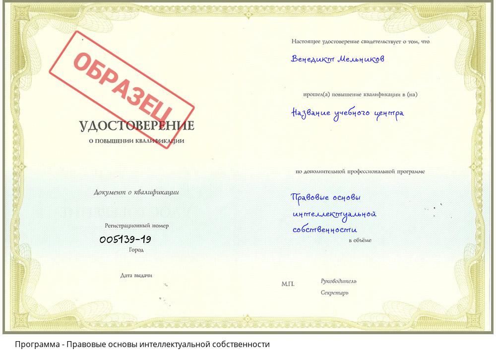 Правовые основы интеллектуальной собственности Ульяновск
