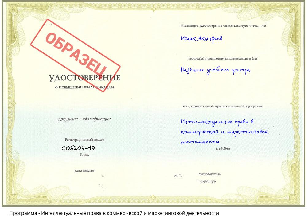 Интеллектуальные права в коммерческой и маркетинговой деятельности Ульяновск