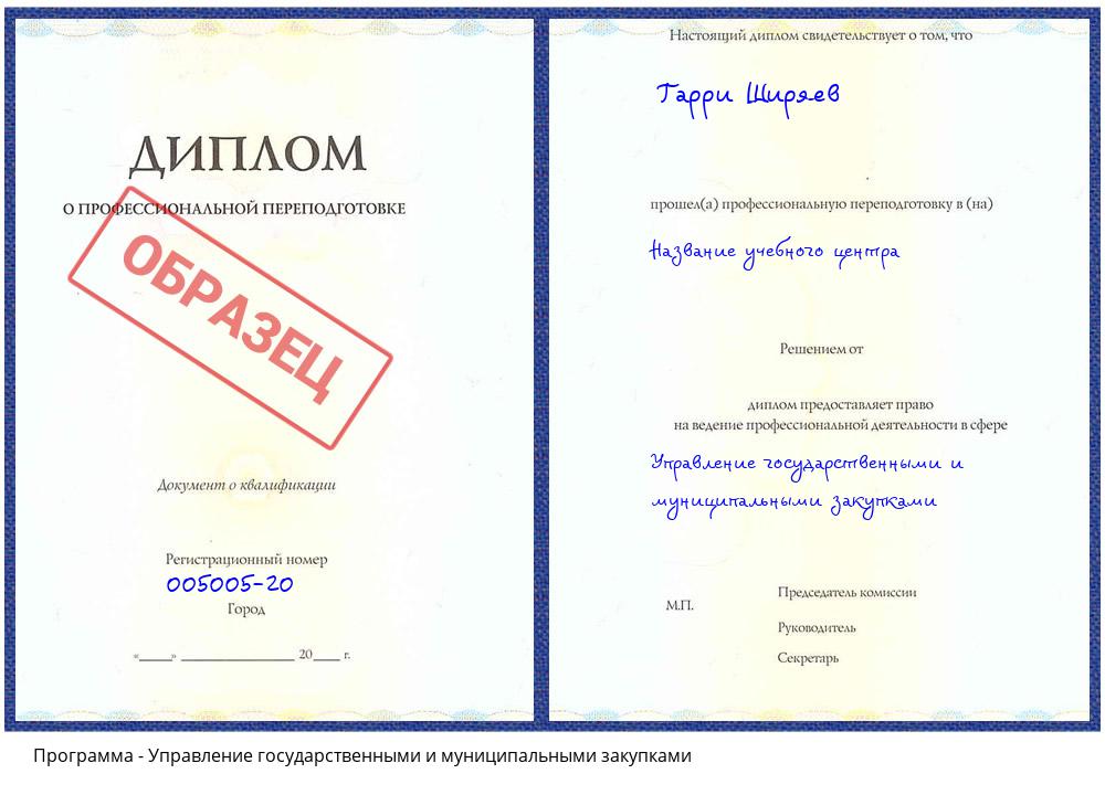 Управление государственными и муниципальными закупками Ульяновск