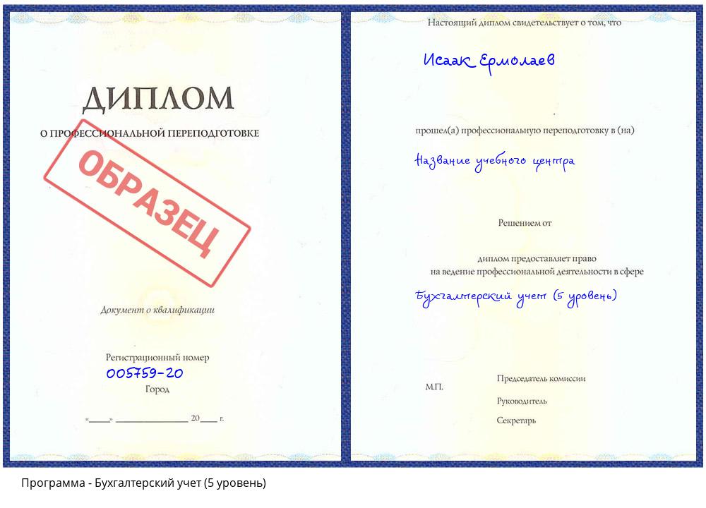 Бухгалтерский учет (5 уровень) Ульяновск