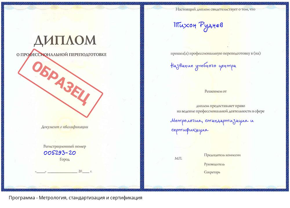 Метрология, стандартизация и сертификация Ульяновск