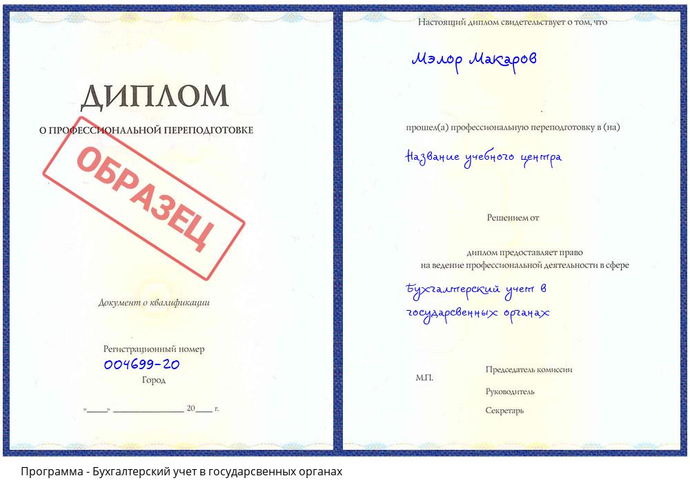 Бухгалтерский учет в государсвенных органах Ульяновск